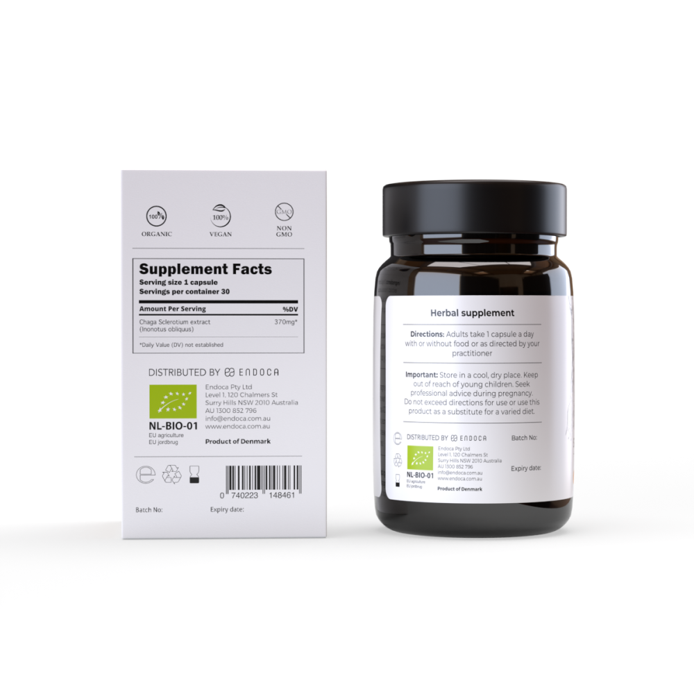 Endoca for Biogenix Chaga Sclerotium Extract Capsules
