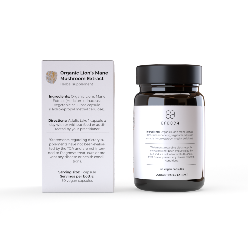Endoca for Biogenix Lion’s Mane Mushroom Extract Capsules
